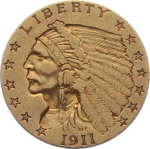 USA 2 1/2 $ 1911 - Indian Head